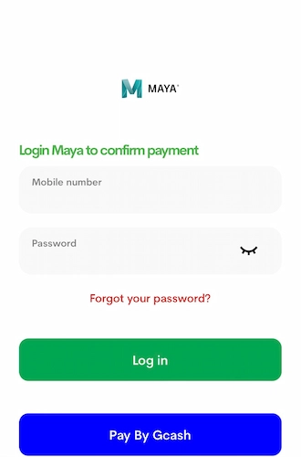 Step 3: Fill in your mobile number and password, then click login.